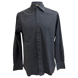 Camisa de botones Prada en algodón negro Negro