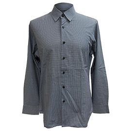 Camicia button-down Prada a fantasia in cotone blu navy Blu Blu navy