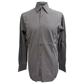 Camisa de botones a rayas Gucci en algodón gris Gris