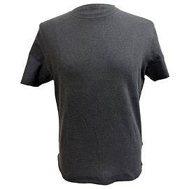 Camiseta de cuello redondo Prada en algodón gris Gris