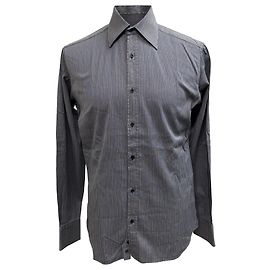Camisa de botones a rayas Gucci en algodón gris Gris