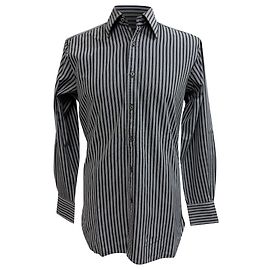Camisa de botones a rayas Gucci en algodón gris Gris
