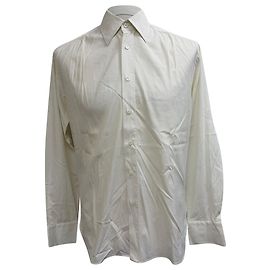 Camisa com botões Prada em algodão branco Branco Cru
