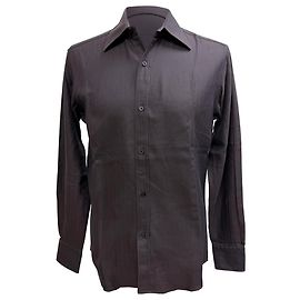 Gucci Herringbone Button-Down Shirt in Brown Cotton Brown Red