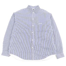 Camisa de flanela oversized acolchoada Balenciaga Branco Azul