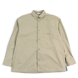 Camicia in cotone con logo ricamato Gucci a maniche lunghe Verde Cachi