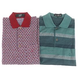 Alfred Dunhill Polo de punto de manga corta Dunhill Roja Verde