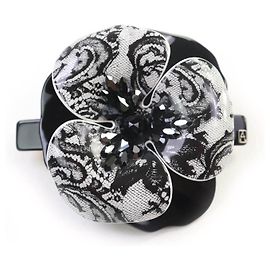 Autre Marque ALEXANDRE DE PARIS Clip per Capelli in Pizzo Camelia Valletta Bianco