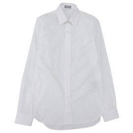 Camisa de algodão bordada CD Uniforme Dior Branco