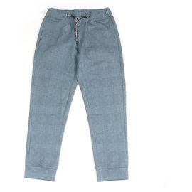 Pantalon en polyester à imprimé intégral Emporio Armani Gris Bleu clair
