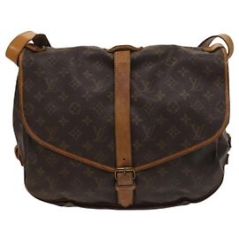Louis Vuitton Saumur Monogram Canvas 35 Marrom