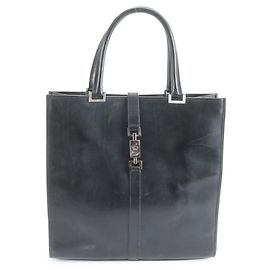 Borsa Tote in Pelle Gucci Jackie Nero