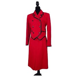 Yves Saint Laurent Saint Laurent Rive Gauche red suit Black Red