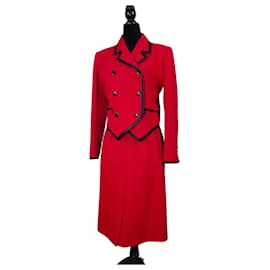 Yves Saint Laurent Tailleur Saint Laurent Rive Gauche rosso Nero Rosso