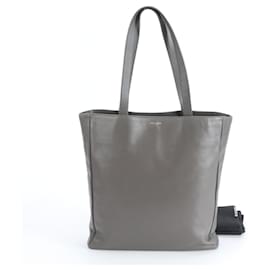 Graue Leder-Tote von Yves Saint Laurent Braun