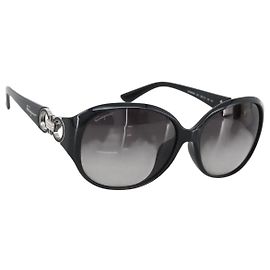 Gafas de sol Salvatore Ferragamo de plástico negras Auth bs33747V Negro
