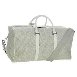 Christian Dior Trotter Canvas Boston Bag 2way White Auth LNZ433SM White