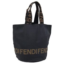 Fendi Borsa Tote in Tela Nera Auth ka2877 Nero
