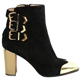 Christian Louboutin Botas de hebilla negras Negro