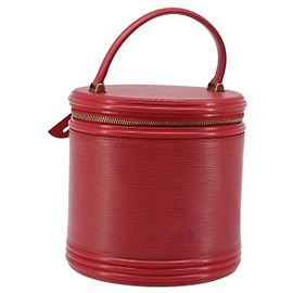 LOUIS VUITTON Bolso de Mano Epi Cannes Rojo M48037 LV Auth ep13594 Roja