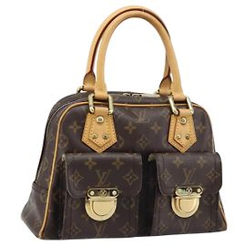 LOUIS VUITTON Bolsa de Mão Monogram Manhattan PM M40026 LV Auth ep13646 Monograma