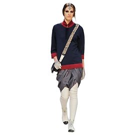 Chanel Pre-Fall 2012 Alpaka Feinstrick Elefantenknopf Pullover Blau