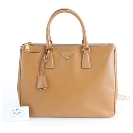 Bolsa tote de couro Saffiano Galleria da Prada Marrom