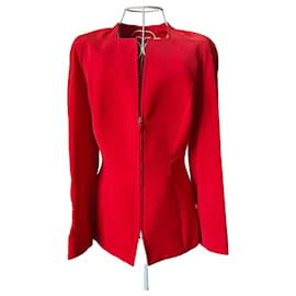 Thierry Mugler Red zipped Mugler jacket Red