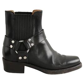 Re/Done Black Buckle Boots Black