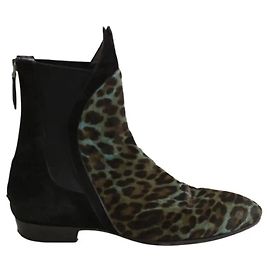 Alaïa Black leather boots Black