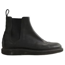 Bottega Veneta Black leather boots Black