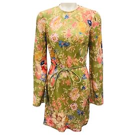 Vestido Mini Bias Sage / Floral Caqui de Zimmermann Multicolor