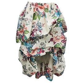 Zimmermann Ivory Barkcloth Print Matchmaker Drape Skirt Multiple colors