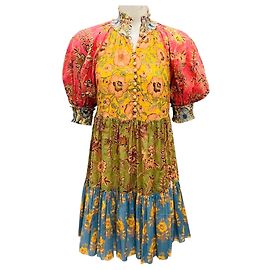 Vestido Mini Lantern Junie con Estampado Multi Spliced de Zimmermann Multicolor