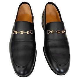 Mocassins Gucci Horsebit em couro preto Preto