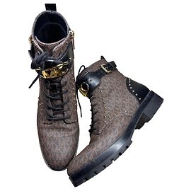 Botines de cuero Michael Kors Marrón Oscuro Marrón oscuro