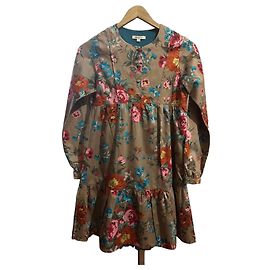 Robe à imprimé floral Kenzo Kids pour filles Marron Rose Rouge Bleu Multicolore Vert Orange