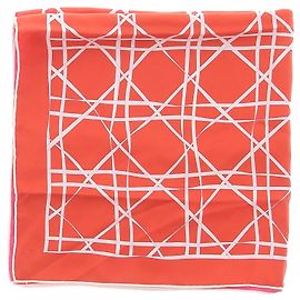 Dior Foulard motifs cannage bi couleur Orange