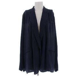 Hermès Blazer de seda marinho Azul marinho