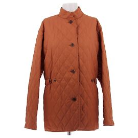Burberry Jaqueta acolchoada laranja em algodão Laranja