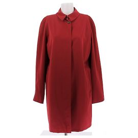 Burberry Trench rosso in lana Rosso