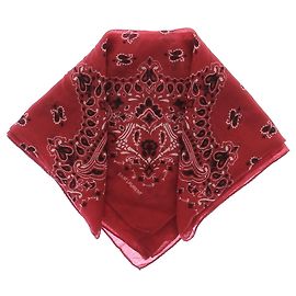 Saint Laurent Lenço bandana vermelho em algodão Vermelho