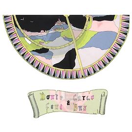 Emilio Pucci Lenço "Monte Carlo a 100 anos" Verde