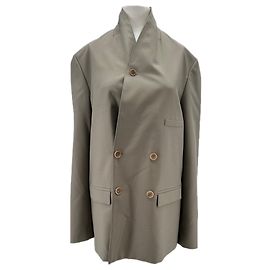 Lemaire Blazer gris de lana y algodón Gris