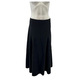 Cos Black Wool Long Skirt Black