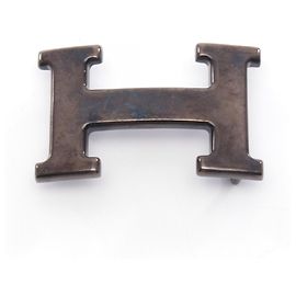 Hermès Schwarzer Constance H-Buckle Gürtel Schwarz