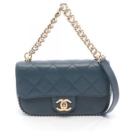 Borsa a Spalla Matelassé Chanel Blu navy