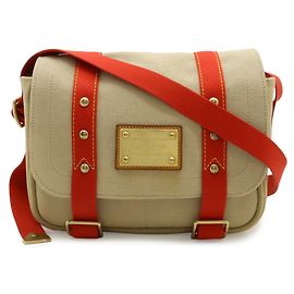 Bolsa de Ombro Louis Vuitton Antigua Busas PM Vermelho Bege