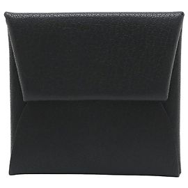 Hermès Hermes Bastia Coin Purse in Black Chevre Leather Black