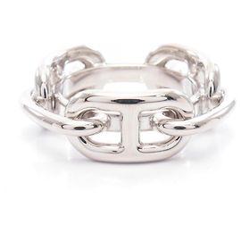 Anel de lenço Chaine d'Ancre Hermès Prata